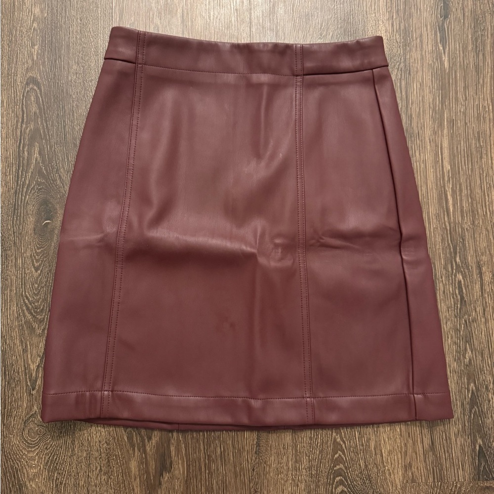 Ann Taylor Faux Leather Skirt